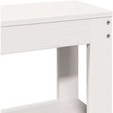 vidaXL Posteljni okvir z vzglavjem bel 140x190 cm trdna borovina, (21304138) | Shoptok.si