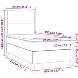  Krevet s oprugama i madracem plavi 90 x 190 cm od tkanine | shoptok.hr