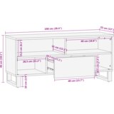 TV kabinet 100x33 5x46 cm Čvrsto drvo mango | shoptok.hr