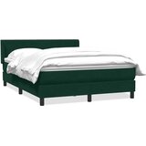 Box Spring krevet s madracem tamno zeleni 160x220 cm baršun | shoptok.hr