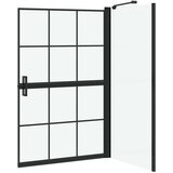  Ekran za kadu i tuš Crna i prozirna 80 x 68 x 128 cm | Eponuda.com