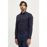 Calvin Klein Bombažna srajca moška, mornarsko modra barva