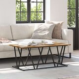  Stolić za kavu od starog drveta 100x50x40 cm - kvalitetna drvena i metalna konstrukcija | shoptok.hr
