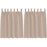  Zavjese za blackout s prstenovima 2 pcs Sivo-smeđa 140 x 140 cm | Eponuda.com