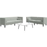  Kavčna garnitura Svetlo siva Žamet - - Svetlo siva - 55.5 - | Shoptok.si