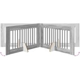  Vrata za pse s postoljem 4 pcs Siva sonoma 100 x 60 cm | Eponuda.ba