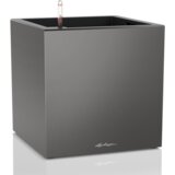 LECHUZA Cvetlični lonec Canto Premium 40, kocka - Antracit kovinski | Shoptok.si