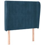  Uzglavlje s ušima tamnoplavo 103x23x118/128 cm baršunasto | Eponuda.com