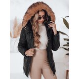 DStreet Kurtka damska zimowa LUMORE pikowana z kapturem khaki TY5011 | Shoptok.si