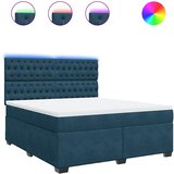  Krevet s oprugama i madracem plavi 180x200 cm baršunasti | shoptok.hr