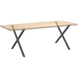  Noge za blagovaonski stol u obliku slova X, 2 kom, antracit, 90 x (72-73) cm, čelik | shoptok.hr