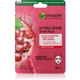 Garnier skin naturals hydra bomb natural origin grape seed extract hidratantna i posvjetljujuća platnena maska protiv starenja 1 kom | shoptok.hr
