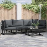  Sjedeća garnitura za vrt 5 pcs Crna Metal | shoptok.hr
