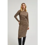 Moodo Women's knitted midi dress - brown