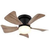 Globo 03609H - LED stropni ventilator HINES, prigušiva, LED/10W/230V + daljinski upravljač, braon | Eponuda.com