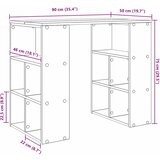  Stol s policom Siva Sonoma 90 x 50 x 75 cm Konstruirano drvo | shoptok.hr