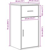 vidaXL Kantasti stol Betonski sivi 102x88x75 cm Konstruirano drvo | shoptok.hr