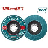 Total lamelni brusni disk 125mm za metal,P80,zirconium TAC641253