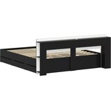  Okvir kreveta s pohranom Crna 180 x 200 cm Konstruirano drvo | Shoptok.si