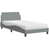 Krevet s madracem Dover svjetlosivi 100x200 cm od tkanine | Eponuda.ba