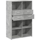  Visoka komoda siva boja betona 80x42,5x124 cm konstruirano drvo | shoptok.hr