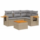  5-dijelni vrtni set sofa s jastucima bež od poliratana | shoptok.hr