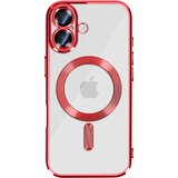 AVIZAR Ovitek za iPhone 17, združljiv z MagSafe, s kromiranim robom, Rdeča, (5000189567) | Shoptok.si