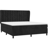  Krevet s oprugama i madracem crni 160x200 cm baršunasti | shoptok.hr