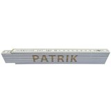  Zidarski metar (Duljina: 2 m, Natpis: Patrik, Boja: Bijele boje) | shoptok.hr