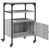  Stalak za pisač s 3 razine siva boja hrasta 50x40x76 cm drveni | Eponuda.com