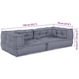  Modularna sofa 3 pcs Siva 140 x 70 x 36 cm Tkanina | shoptok.hr