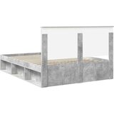  Konstrukcija postelje z vzglavjem Betonsko siva 150 x 200 cm, (5000103454) | Shoptok.si
