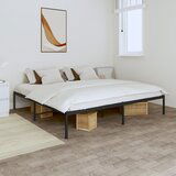 Maison Chic Kovinski Posteljni okvir - Dvoposteljna postelja - Zakonska postelja črn 200x200 cm, (21692702) | Shoptok.si
