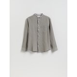 Reserved Slim fit pamučna košulja - tamnosivo | shoptok.hr