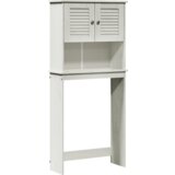 vidaXL Omara za pralni stroj Bela 72,5 x 27 x 161 cm Trdna borovina | Shoptok.si