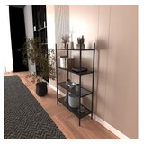Hanah home polica za knjige marta black smoked glass | ePonuda.com