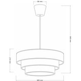  Brilagi - Visilica na sajli LUNETA 1xE27/60W/230V, prečnik 40 cm, krem/zlatna | Eponuda.com