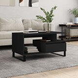  Stolić za kavu crni 90 x 49 x 45 cm od konstruiranog drva | shoptok.hr