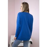 Kesi Sweater with front pockets cornflower blue | shoptok.hr