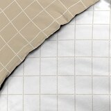 Douceur d intérieur Bela/bež bombažna posteljnina za zakonsko posteljo 200x200 cm Cadria – | Shoptok.si