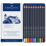 Faber-Castell Barvni svinčniki 12 barv, kovinska škatla Goldfaber | Shoptok.si