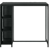 Barska barski stol sa stalkom za pohranu crni 120x60x110 cm poliratan | shoptok.hr