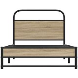 vidaXL Okvir kreveta bez madraca dimljena boja hrasta 100x190cm drveni | shoptok.hr