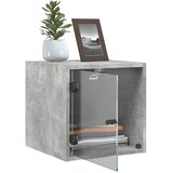  Noćni ormarići staklena vrata 2 kom boja betona 35x37x35 cm | shoptok.hr