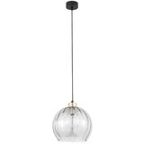  Luster na sajli DEVI 1xE27/15W/230V crna/prozirna | Eponuda.com