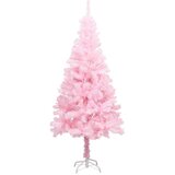  Umjetno osvijetljeno božićno drvce s kuglicama rozo 120 cm PVC | shoptok.hr