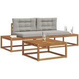 Set vanjskih sofa s jastukom Prirodna i svijetlo siva | Eponuda.com