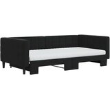  Dnevni krevet na razvlačenje s madracima crni 100x200 cm baršun | shoptok.hr
