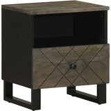  Nočna omarica 2 kosa črna 40x33x46 cm trden mangov les, (21780153) | Shoptok.si