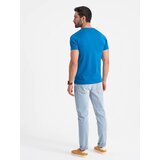 Ombre Men's classic cotton BASIC T-shirt - blue | Shoptok.si